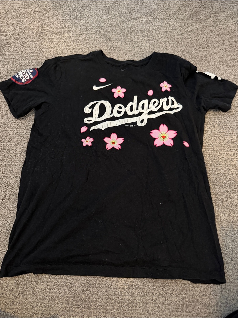 Nike Adult Los Angeles Dodgers Black Cherry Blossom Tee- Ohtani